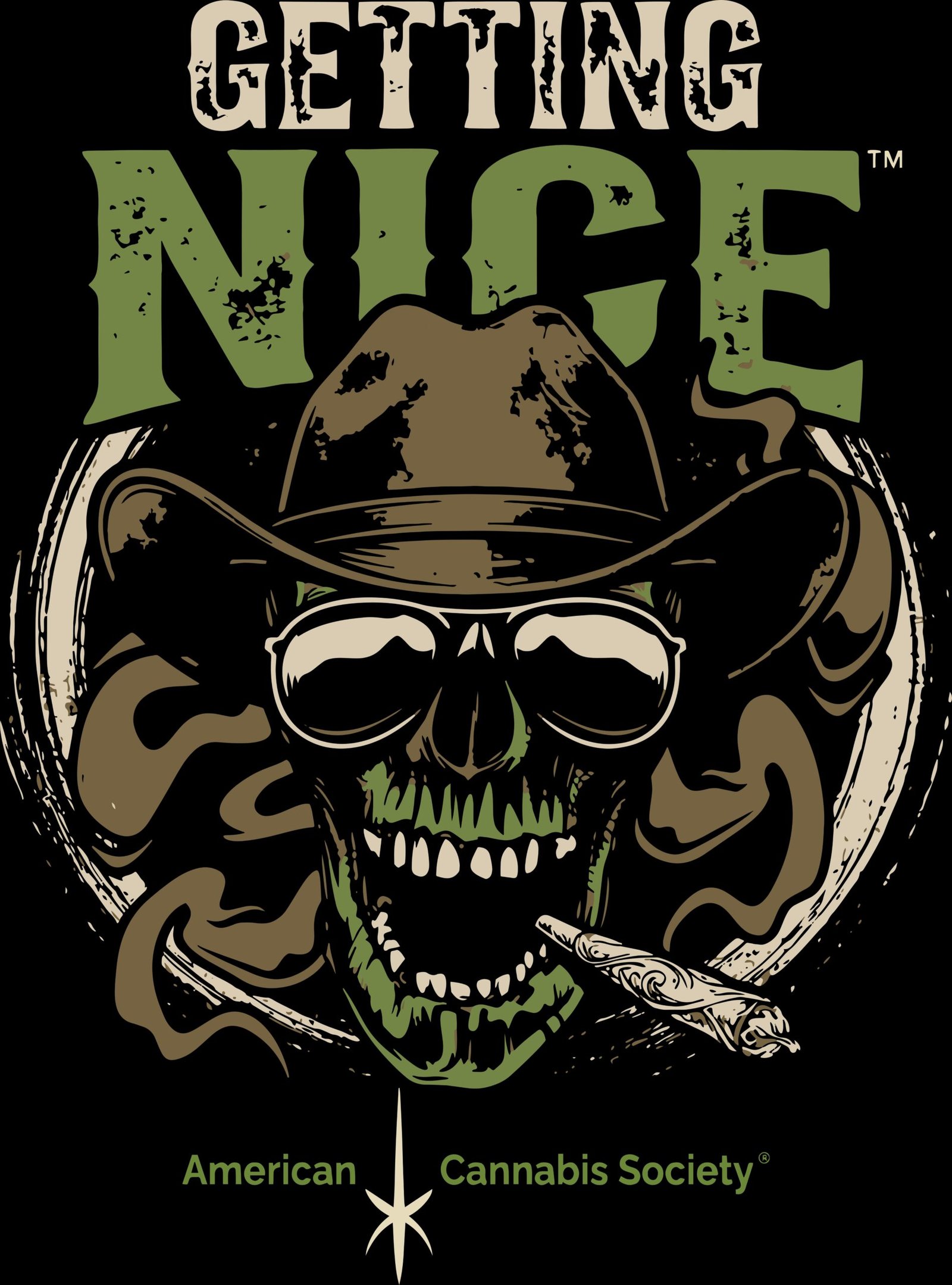 Getting Nice cowboy skull cannabis streetwear tee from THCFACTOR's Lodi Wisconsin cannabis clothing line