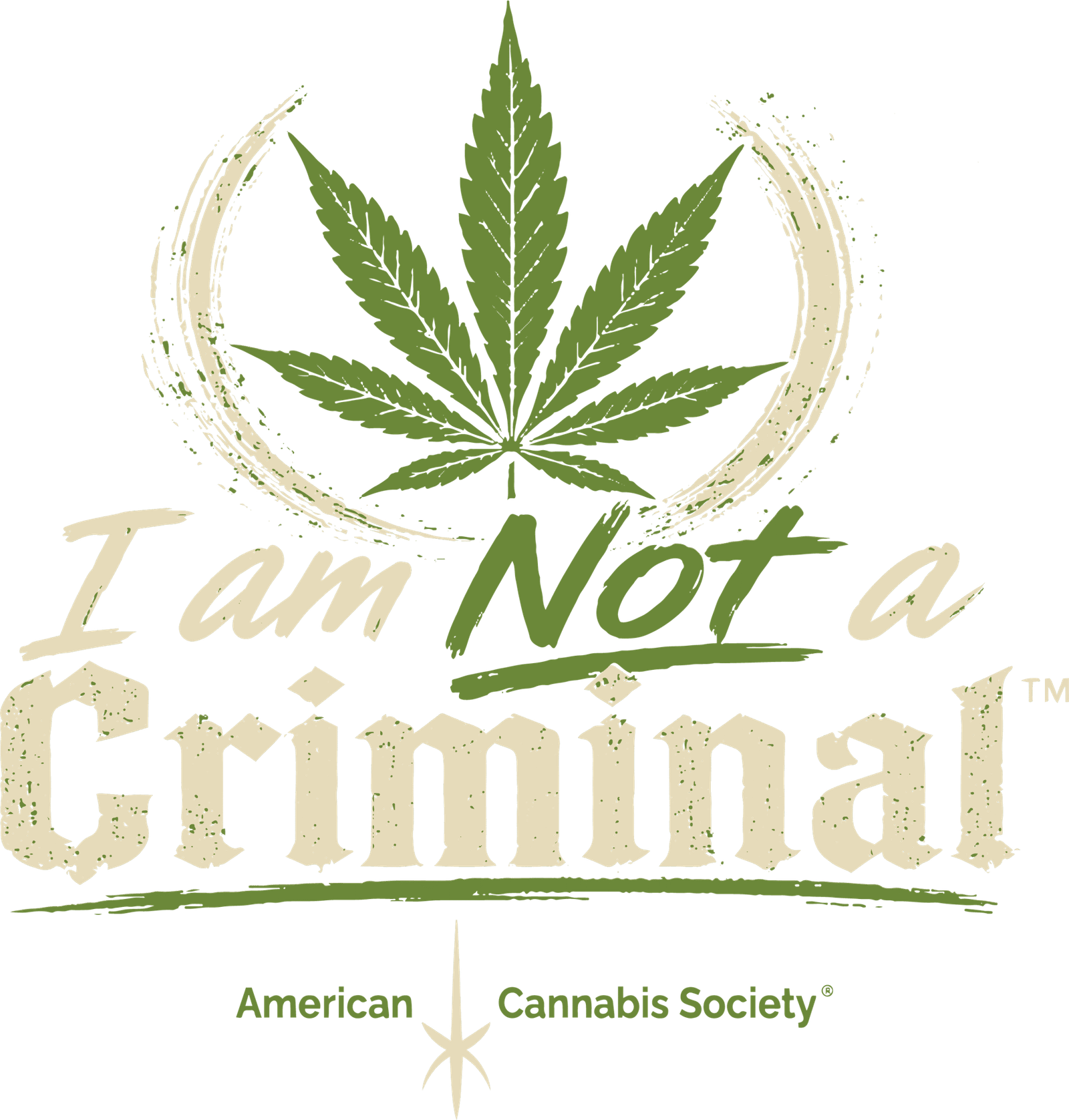 I Am Not A Criminal cannabis leaf - American Cannabis Society GreenRX™ Lodi THC delivery